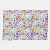 白い山羊の花 キッチンタオル (横)