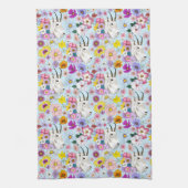 白い山羊の花 キッチンタオル (縦)