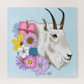 白い山羊の花 ジグソーパズル (縦)
