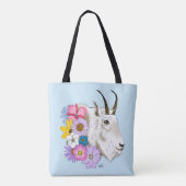 白い山羊の花 トートバッグ (裏面)