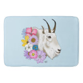 白い山羊の花 バスマット (正面)
