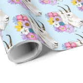 白い山羊の花 ラッピングペーパー (ロールコーナー)