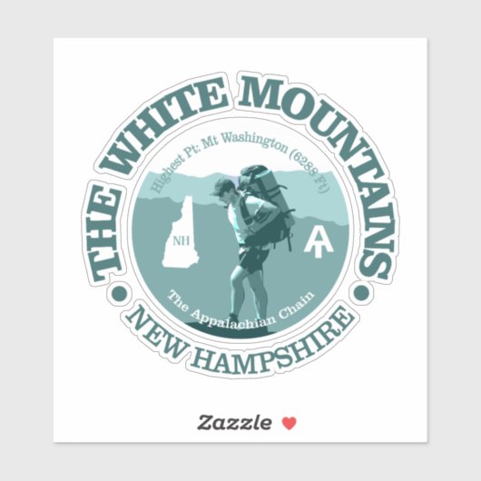 白い山 シール (シート)