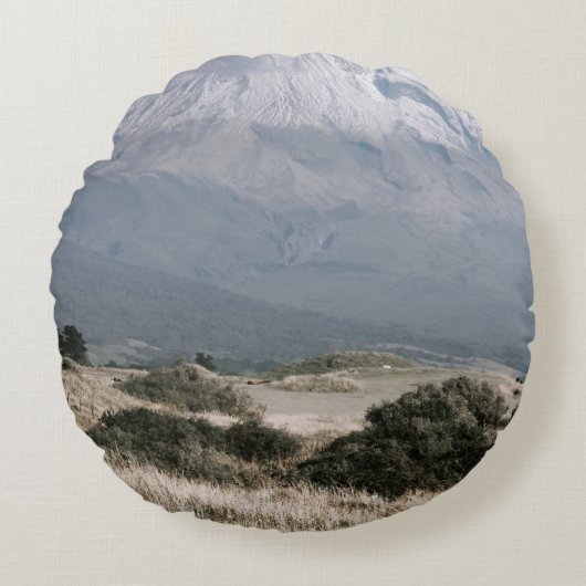 白い山 ラウンドクッション (正面)