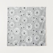 白い布の上質なレースの織り目に優雅さを タペストリー (正面(横))