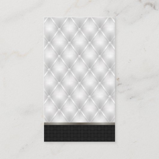 白い布張りパディング |黒織 名刺 (裏面)
