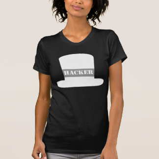 白い帽子のハッカーのTシャツ Tシャツ