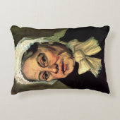 『白い帽子の老婦人の頭部』(びゃくがさのおんなのずぶり)by ヴィンセント・ファン・ゴッホ アクセントクッション (正面)