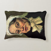 『白い帽子の老婦人の頭部』(びゃくがさのおんなのずぶり)by ヴィンセント・ファン・ゴッホ アクセントクッション (裏面)