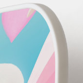 白い帽子をかぶったふわふわの犬 ピックルボールラケット (左詳細)