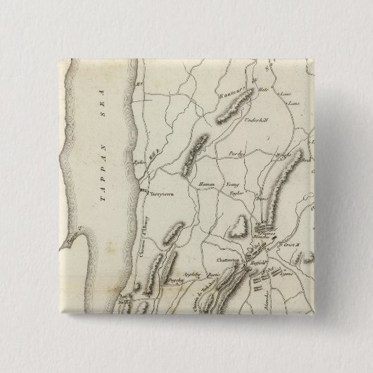 白い平原と武器 缶バッジ (正面)