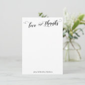 白い平野エレガントに書Thank You Black サンキューカード (スタンド正面)