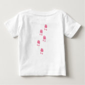 白い幼児クリーパー ベビーTシャツ (裏面)