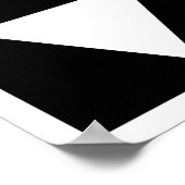 白い幾何学的な三角形 ポスター (角)