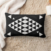 白い幾何学的な三角形 ランバークッション (ブランケット)