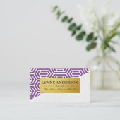 白い幾何学的パターン |テクスチャウォール 名刺 (スタンド正面)