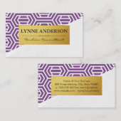 白い幾何学的パターン |テクスチャウォール 名刺 (正面/裏面)