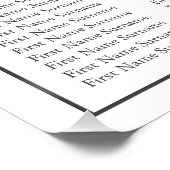 白い座席表のAnemone～ ポスター (コーナー)