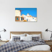 白い建物と風車が キャンバスプリント (インサイチュ (寝室))