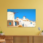 白い建物と風車が キャンバスプリント (インサイチュ (リビング))