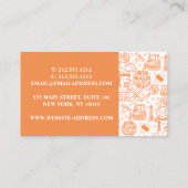 白い建築設計図のエンジニアパターン 名刺 (裏面)