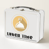 白い弁当箱 メタルランチボックス (正面)