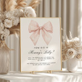 白い弓どのように大きいママの腹のシャワーゲーム ポスター