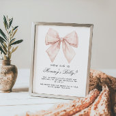 白い弓どのように大きいママの腹のシャワーゲーム ポスター