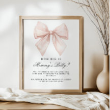 白い弓どのように大きいママの腹のシャワーゲーム