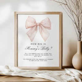 白い弓どのように大きいママの腹のシャワーゲーム ポスター