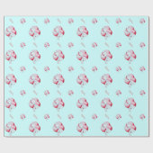 白い弓を持つロマンチックな赤い愛ハート ラッピングペーパー (フラット)