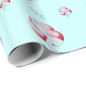 白い弓を持つロマンチックな赤い愛ハート ラッピングペーパー (ロールコーナー)