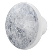 白い引き出しハンドル、ドアノブ付きの灰色の大理石 セラミックノブ (右)