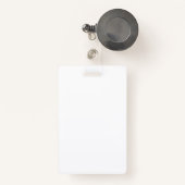 白い引き込み可能 バッジ (正面リトラクタブル付き)