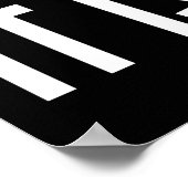 白い引用文おもしろいだ ポスター (角)