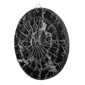 白い張りめぐらすことを用いる黒い大理石 ダーツボード (正面右)