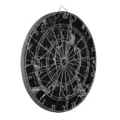 白い張りめぐらすことを用いる黒い大理石 ダーツボード (正面左)