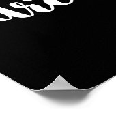 白い後を追夢の引用文アート ポスター (角)