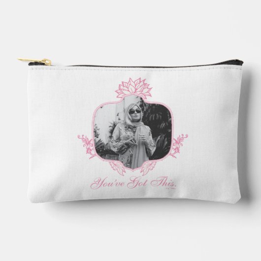 白い得蓮 アクセサリーポーチ (正面)