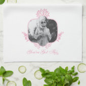 白い得蓮 キッチンタオル (折り畳み)