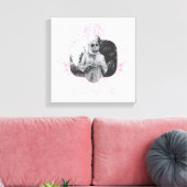 白い得蓮 キャンバスプリント (インサイチュ (リビング))