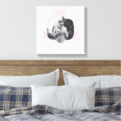 白い得蓮 キャンバスプリント (インサイチュ (寝室))