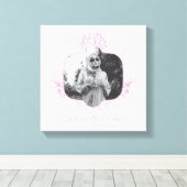 白い得蓮 キャンバスプリント (インサイチュ (ウッドフロア))