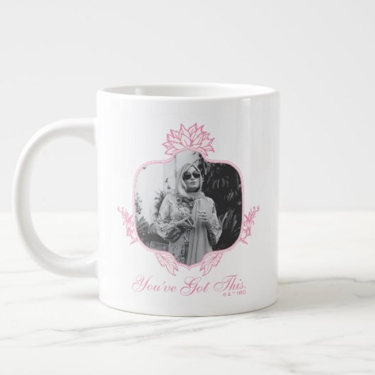 白い得蓮 ジャンボコーヒーマグカップ (左)