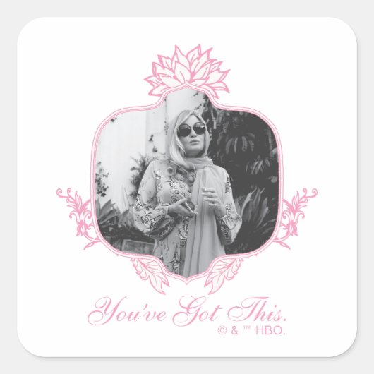 白い得蓮 スクエアシール (正面)