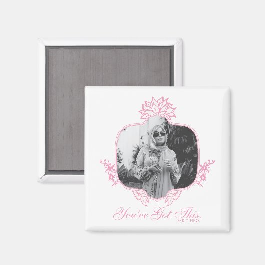 白い得蓮 マグネット (正面/裏面)