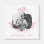 白い得蓮 マグネット (正面)