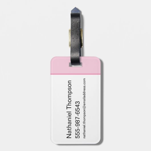 白い得蓮 ラゲッジタグ (裏面縦)