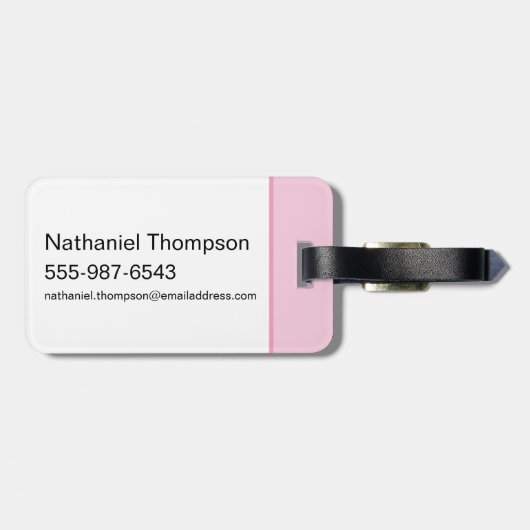 白い得蓮 ラゲッジタグ (裏面横)