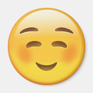 白い微笑の顔Emoji マグネット